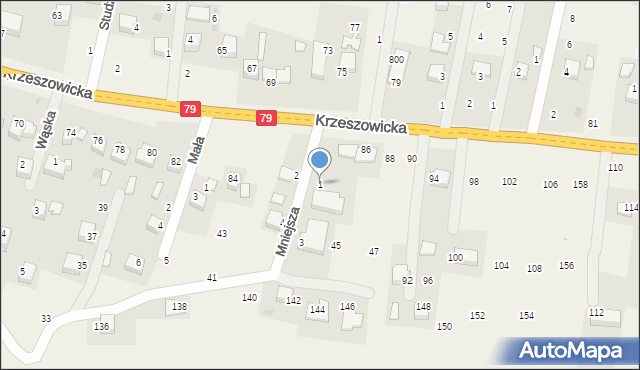 Wola Filipowska, Mniejsza, 1, mapa Wola Filipowska