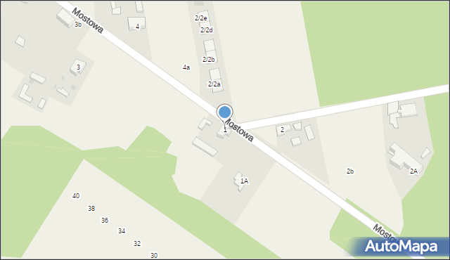 Aleksandria Druga, Mostowa, 1, mapa Aleksandria Druga