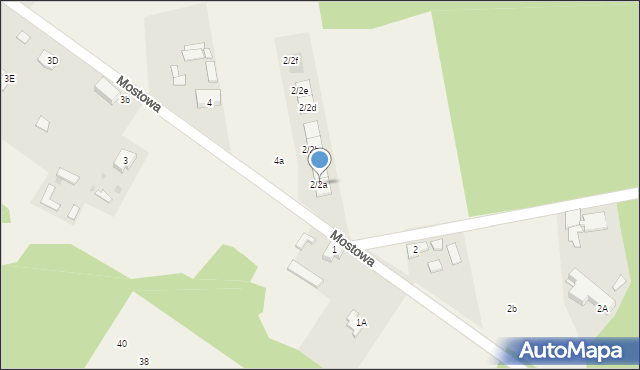 Aleksandria Druga, Mostowa, 2/2a, mapa Aleksandria Druga