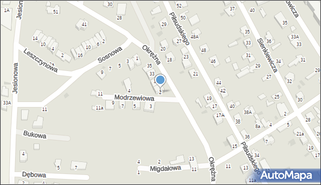 Aleksandrów Kujawski, Modrzewiowa, 2, mapa Aleksandrów Kujawski