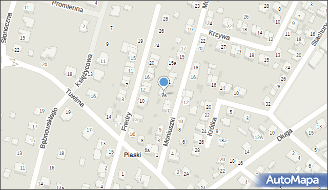 Aleksandrów Kujawski, Moniuszki Stanisława, 9a, mapa Aleksandrów Kujawski