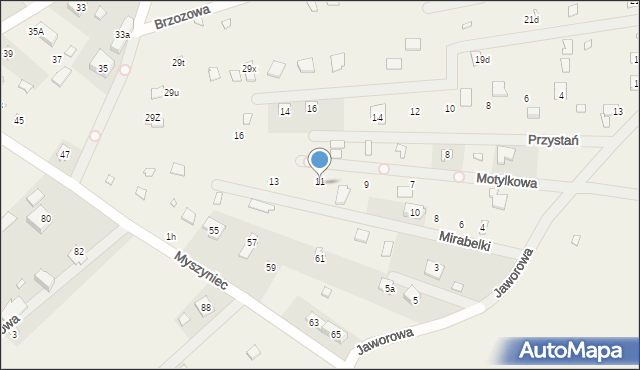 Arciechów, Motylkowa, 11, mapa Arciechów