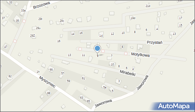 Arciechów, Motylkowa, 9, mapa Arciechów