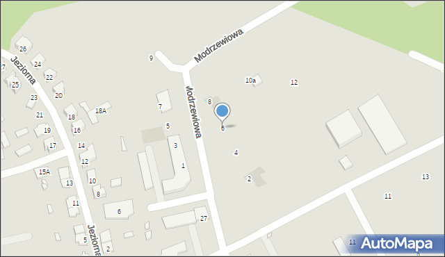 Augustów, Modrzewiowa, 6, mapa Augustów