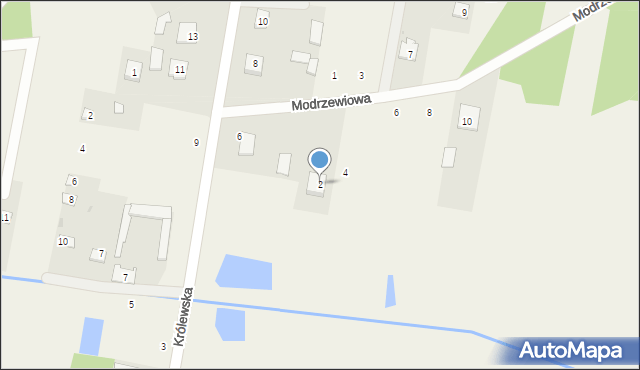 Augustów, Modrzewiowa, 2, mapa Augustów