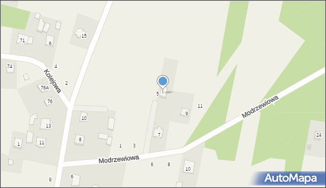 Augustów, Modrzewiowa, 7A, mapa Augustów