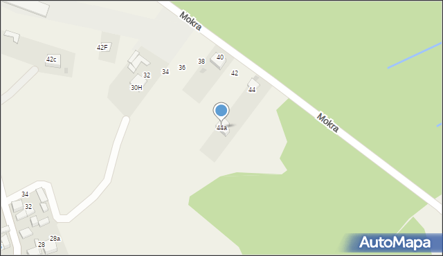 Balin, Mokra, 44a, mapa Balin