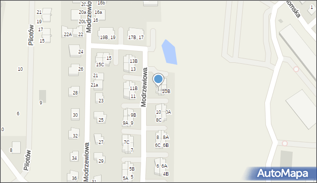 Banino, Modrzewiowa, 10C, mapa Banino