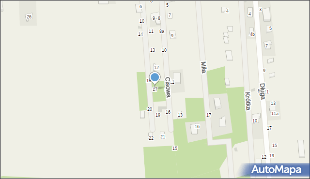 Barkowice Mokre, Modrzewiowa, 17, mapa Barkowice Mokre