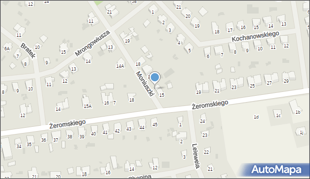 Bartoszyce, Moniuszki Stanisława, 16, mapa Bartoszyce