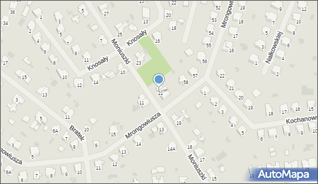 Bartoszyce, Moniuszki Stanisława, 22, mapa Bartoszyce