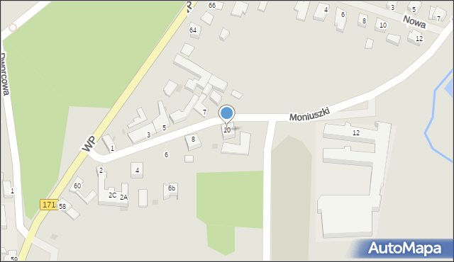 Barwice, Moniuszki Stanisława, 10, mapa Barwice