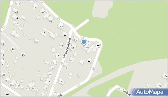 Będzin, Modrzewiowa, 10a, mapa Będzin