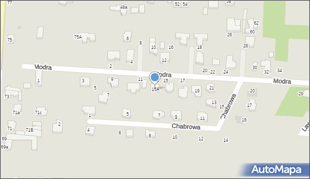 Bełchatów, Modra, 15A, mapa Bełchatów