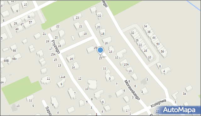 Bełchatów, Morawskiego Adolfa Jana, 13, mapa Bełchatów