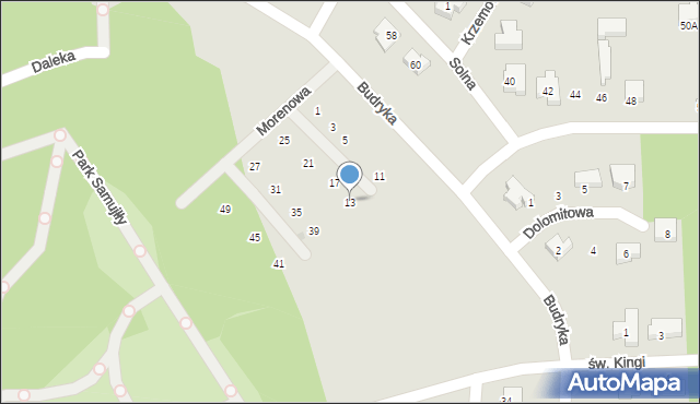 Bełchatów, Morenowa, 13, mapa Bełchatów