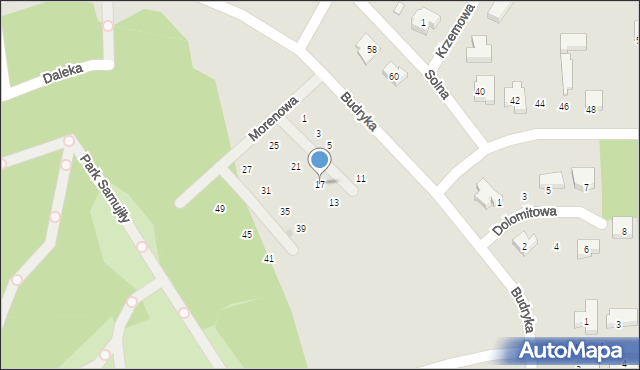Bełchatów, Morenowa, 17, mapa Bełchatów