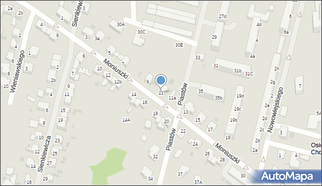 Białogard, Moniuszki Stanisława, 11, mapa Białogard