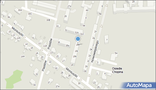 Białogard, Moniuszki Stanisława, 19d, mapa Białogard