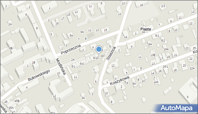 Białystok, Modlińska, 9/11, mapa Białegostoku