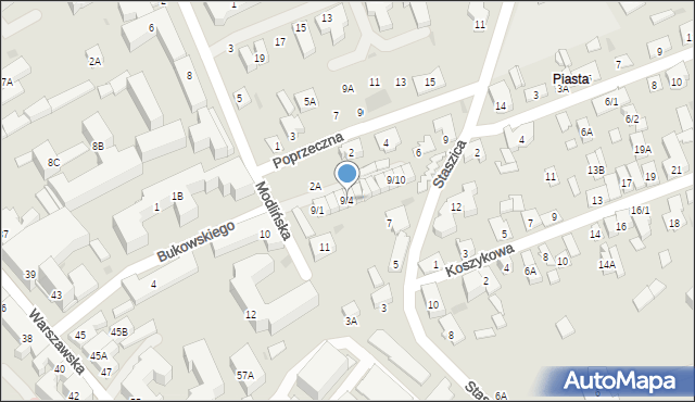 Białystok, Modlińska, 9/4, mapa Białegostoku