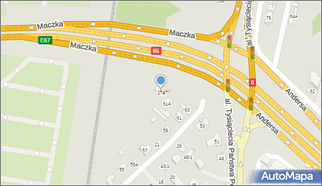 Białystok, Motoszko Michała, 27a, mapa Białegostoku