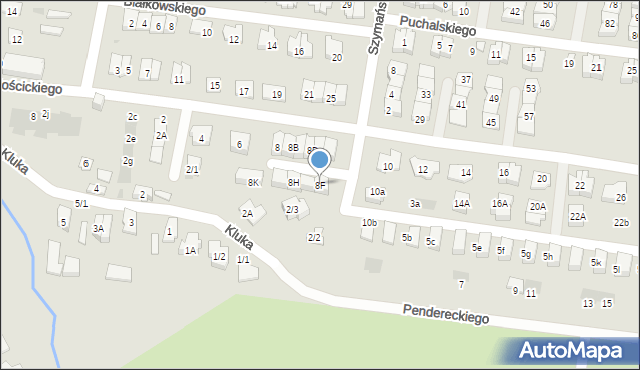 Białystok, Mościckiego Ignacego, 8F, mapa Białegostoku