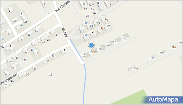 Bibice, Mokra, 15b, mapa Bibice
