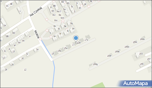 Bibice, Mokra, 17a, mapa Bibice