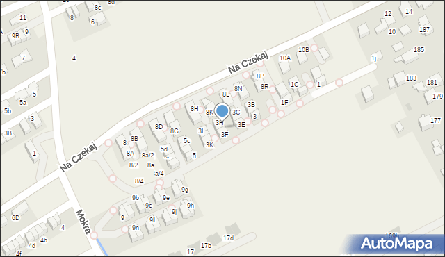 Bibice, Mokra, 3G, mapa Bibice