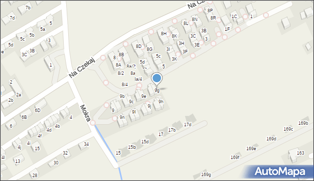 Bibice, Mokra, 9g, mapa Bibice