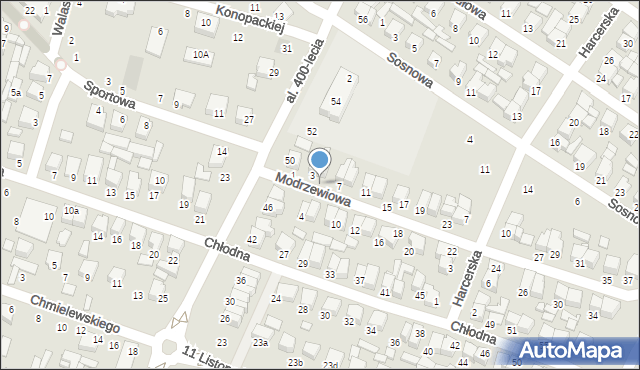 Biłgoraj, Modrzewiowa, 5, mapa Biłgoraj