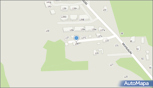 Biłgoraj, Moniuszki Stanisława, 135, mapa Biłgoraj