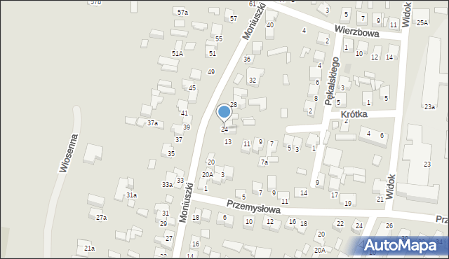 Biłgoraj, Moniuszki Stanisława, 24, mapa Biłgoraj