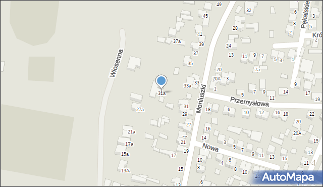 Biłgoraj, Moniuszki Stanisława, 31a, mapa Biłgoraj