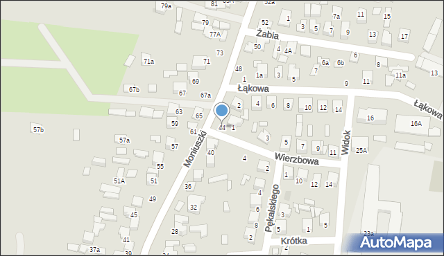 Biłgoraj, Moniuszki Stanisława, 44, mapa Biłgoraj