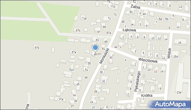 Biłgoraj, Moniuszki Stanisława, 57, mapa Biłgoraj