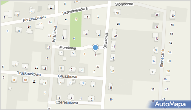 Biskupice, Morelowa, 1, mapa Biskupice