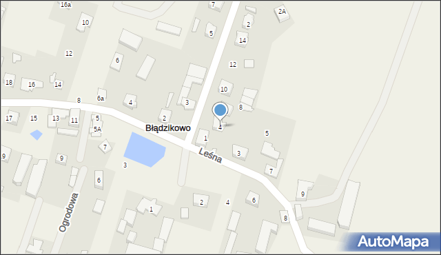 Błądzikowo, Morska, 4, mapa Błądzikowo