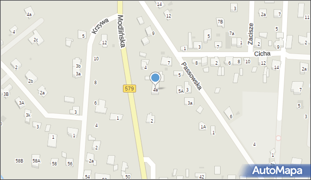 Błonie, Modlińska, 4a, mapa Błonie