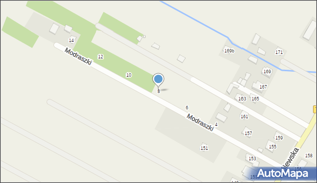 Bogatki, Modraszki, 8, mapa Bogatki