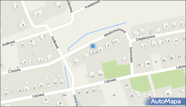 Bolechówko, Modrzewiowa, 4, mapa Bolechówko