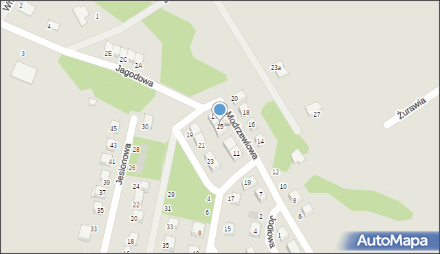 Bolesławiec, Modrzewiowa, 15, mapa Bolesławca