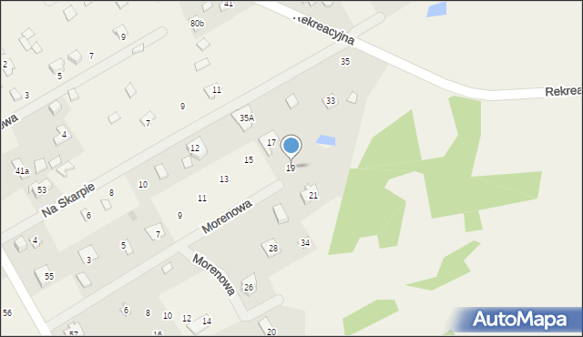 Borki, Morenowa, 19, mapa Borki