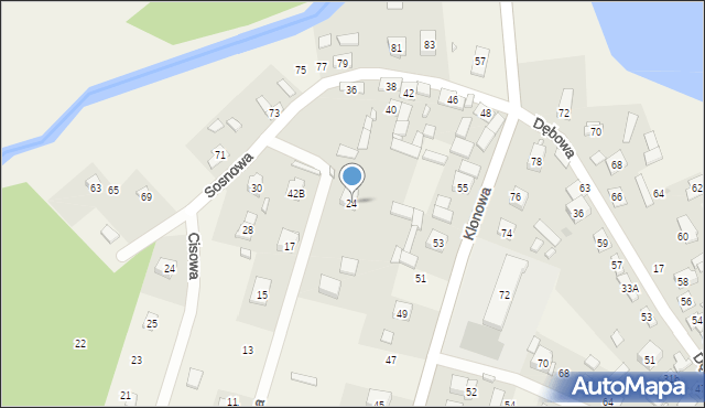 Borków, Modrzewiowa, 24, mapa Borków