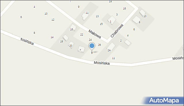 Borkowice, Mosińska, 9, mapa Borkowice