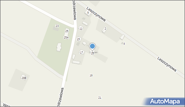 Boża Wola, Modrzewiowa, 15, mapa Boża Wola