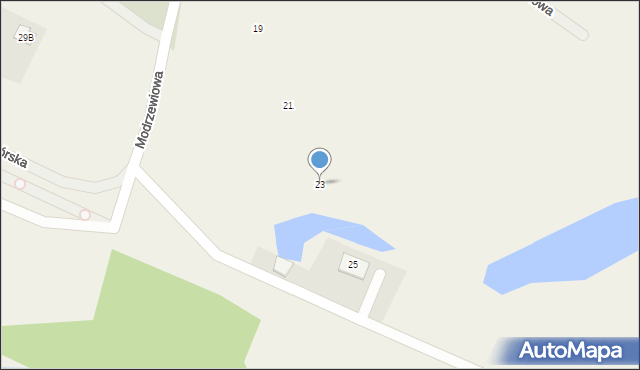 Boża Wola, Modrzewiowa, 23, mapa Boża Wola