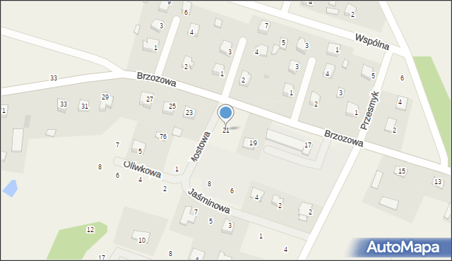 Bożewo Nowe, Mostowa, 21, mapa Bożewo Nowe