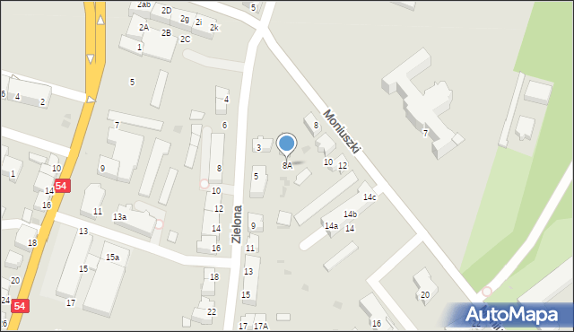 Braniewo, Moniuszki Stanisława, 8A, mapa Braniewo